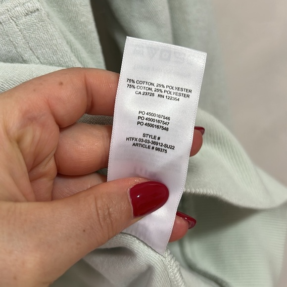 Aritzia TNA terry towel boyfriend hoodie sweatshirt sweater size S-M light blue - Picture 4 of 7